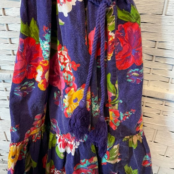 👣 5/$25 - Purple Multicolored Floral Print Sundress w/ Ruffle Hem - Picture 2 of 2